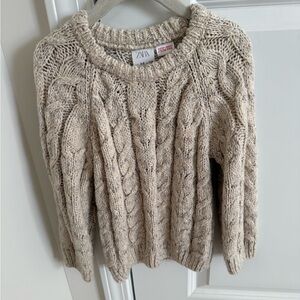 Zara Taupe Cable Knit Sweater for boys size 4-5 years